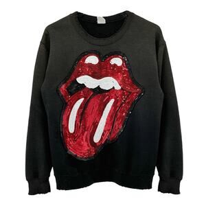 MADEWORN Rolling Stones Sequin Sweatshirt Size XS